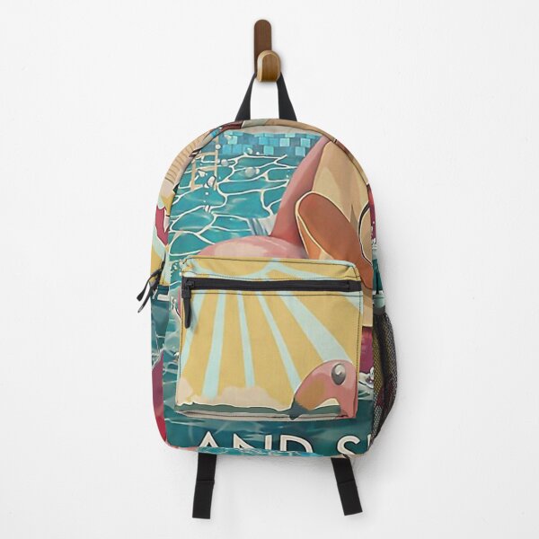 Item preview, Poster Flamingo Beach And She Lived Happily Ever After Painting designed and sold by ClaudyClifford.