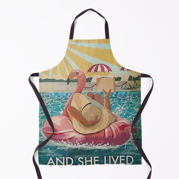 Item preview, Poster Flamingo Beach And She Lived Happily Ever After Painting designed and sold by ClaudyClifford.