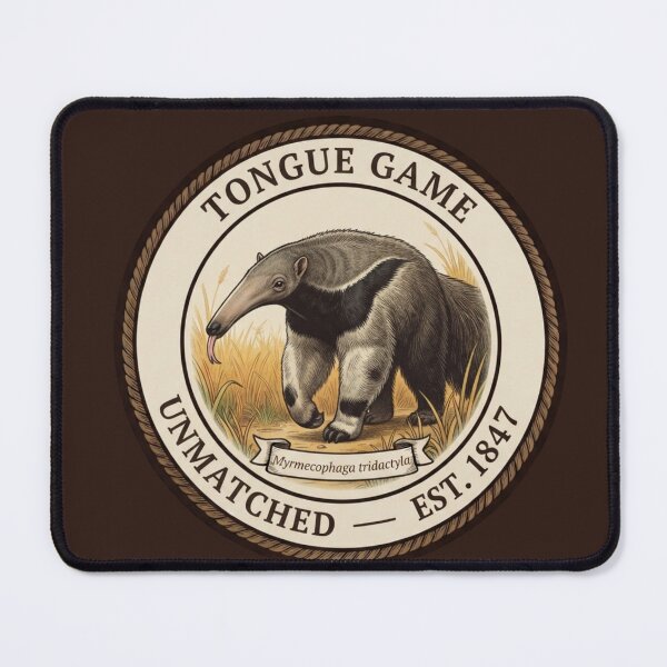 Item preview, Tongue Game Unmatched Anteater Humor Badge designed and sold by CalmCapy Co.