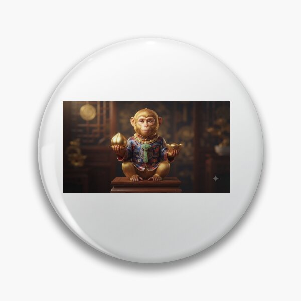 Item preview, : Lucky Golden Monkey Prosperity and Wealth Art designed and sold by PrintableArt123.