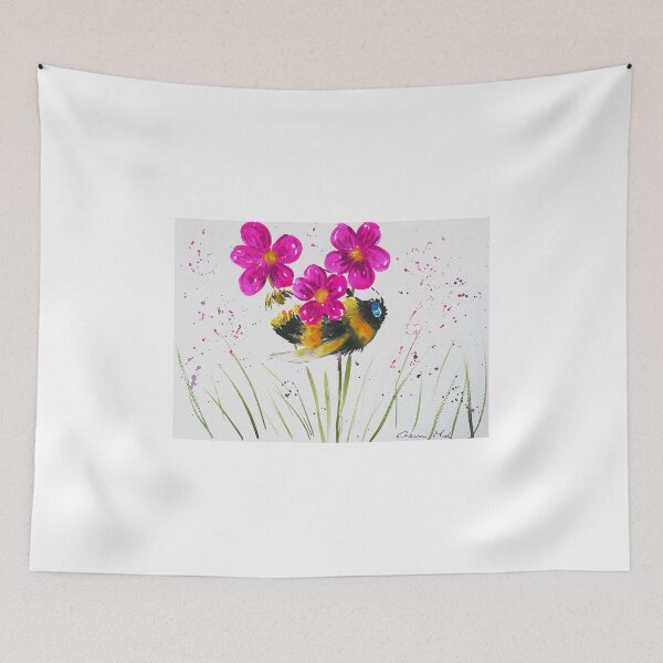 Item preview, Bumble bee and Pink Flower designed and sold by Casimirasart.