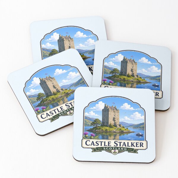 Item preview, Castle Stalker, Scotland - Iconic Island Tower designed and sold by Myra365Art.