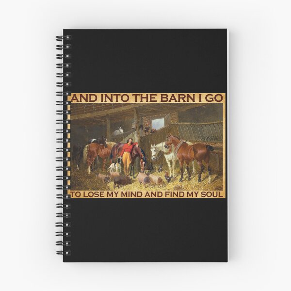 Item preview, Horse Barn Poster "And Into The Barn I Go To Lose My Mind And Find My Soul" Farm Canvas Wall Art designed and sold by Susanspy007.