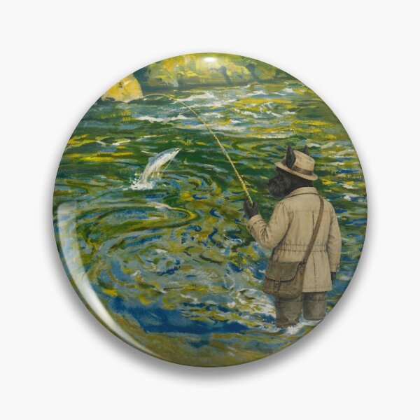Item preview, Western Highlands Fly Fishing Vintage Railway Travel Poster designed and sold by CJChronicles.