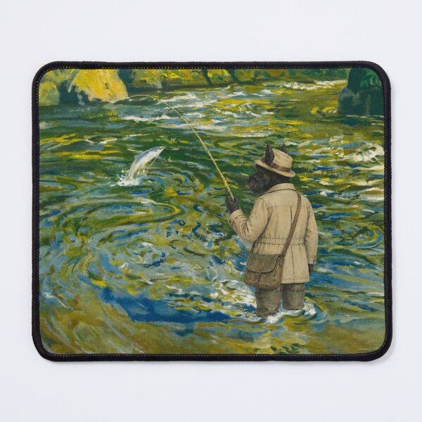 Item preview, Western Highlands Fly Fishing Vintage Railway Travel Poster designed and sold by CJChronicles.
