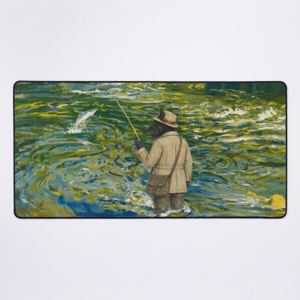 Item preview, Western Highlands Fly Fishing Vintage Railway Travel Poster designed and sold by CJChronicles.