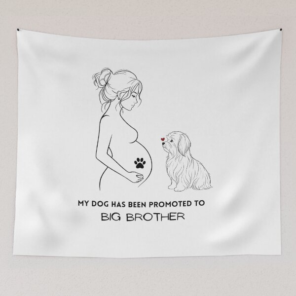 Item preview, I am pregnant. My Dog Maltese Has Been Promoted To Big Brother  designed and sold by Nova.Line Creative Studio.