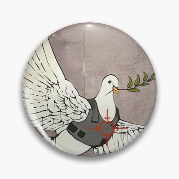 Item preview, Poster Armored Dove of Peace Banksy Painting designed and sold by anthonyJenkiny.