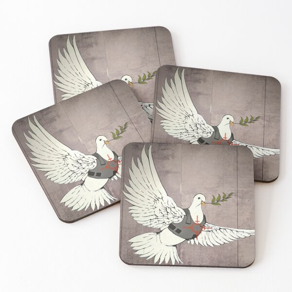 Item preview, Poster Armored Dove of Peace Banksy Painting designed and sold by anthonyJenkiny.