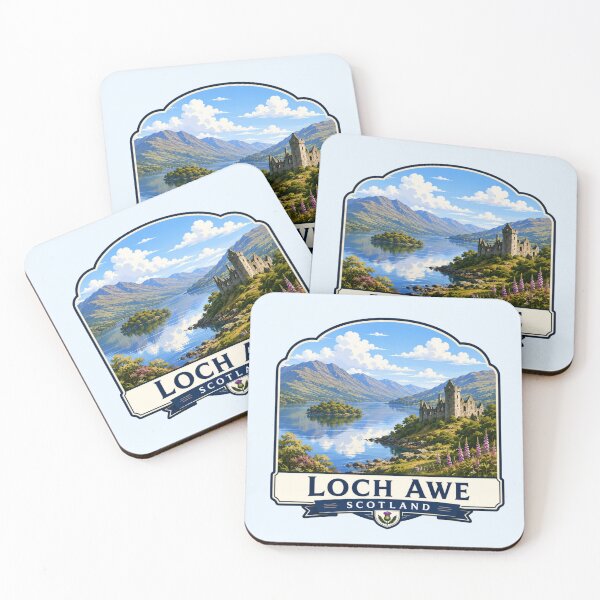 Item preview, Loch Awe, Scotland - Highland Lake & Castle Scenic designed and sold by Myra365Art.