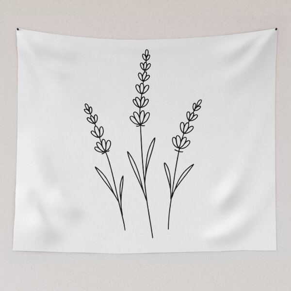 Item preview, Simple Lavender Botanical Line Art designed and sold by Owcomm.