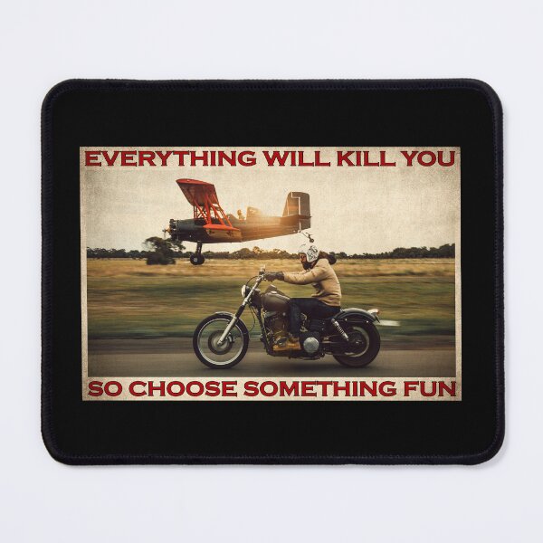 Item preview, Motorcyle Poster "Everything Will Kill You So Choose Something Fun" Biker Canvas Wall Art designed and sold by ArleenCostums.