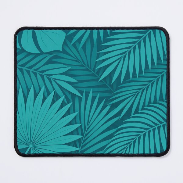 Item preview, Teal Tropical Palm Leaves Pattern designed and sold by Owcomm.