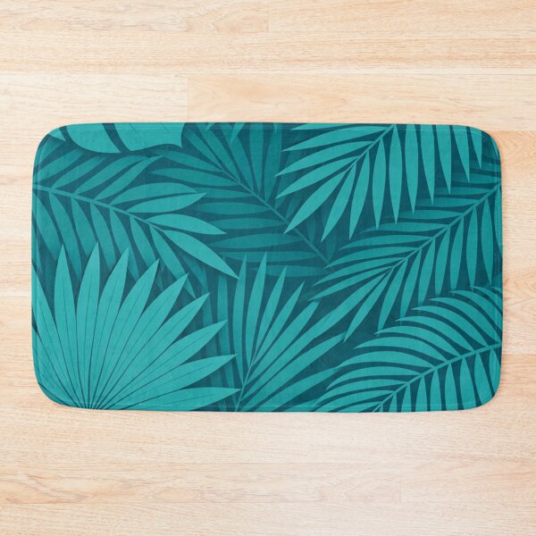 Item preview, Teal Tropical Palm Leaves Pattern designed and sold by Owcomm.