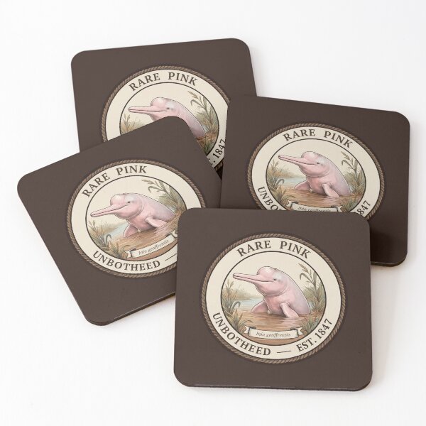 Item preview, Rare Pink Unbothered Pink Dolphin Humor Badge designed and sold by CalmCapy Co.