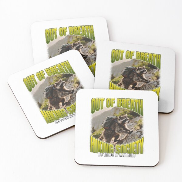 Item preview, Out OF Breath Hiking Raccoon Saying designed and sold by bngfx.