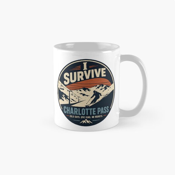 Item preview, I Survive Charlotte Pass Cold Days Australia's Highest Ski Resort Funny Snowboard Snowy Mountains Alpine designed and sold by Yellowriversss.
