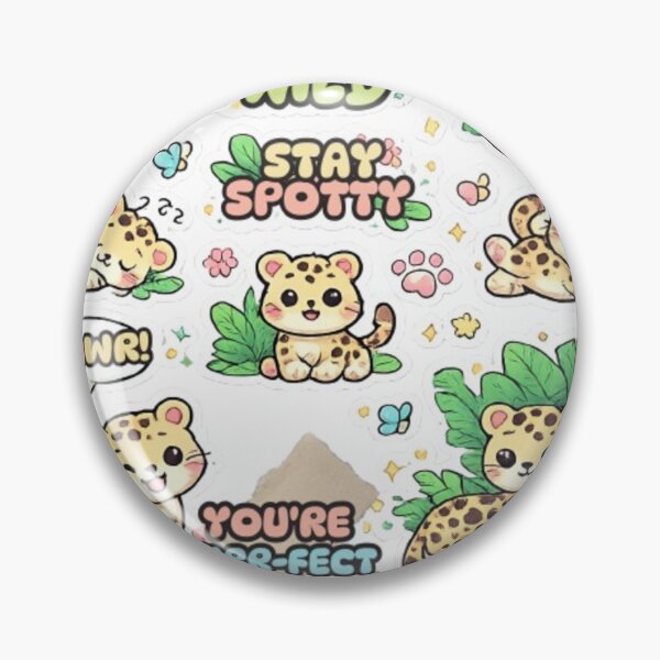 Item preview, Cute Leopard Sticker Pack | Gen-Z Kawaii Pastel Leopard Stickers PNG | Bold Outline Transparent Digital Stickers designed and sold by mukibas37i.