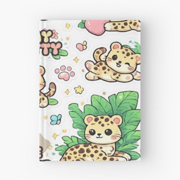 Item preview, Cute Leopard Sticker Pack | Gen-Z Kawaii Pastel Leopard Stickers PNG | Bold Outline Transparent Digital Stickers designed and sold by mukibas37i.