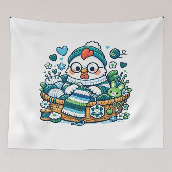 Item preview, Crochet Chicken Knitting Club designed and sold by Chill Chicken Studio.