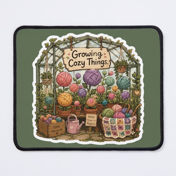 Item preview, Growing Cozy Things Crochet Greenhouse Cottagecore designed and sold by SimplePoDesign.