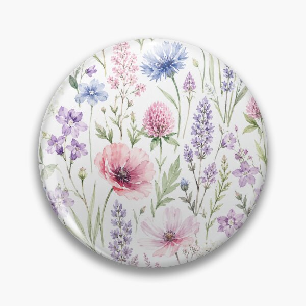 Item preview, Watercolor Wildflower Meadow Pattern designed and sold by Owcomm.
