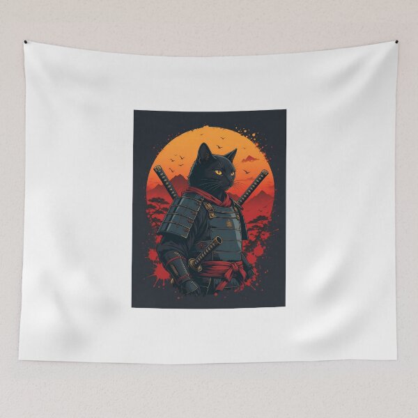 Item preview, Japanese Samurai Cats - Sensei Samurai Cat designed and sold by PurrfectHome.