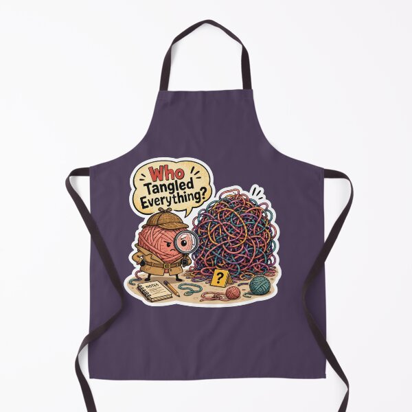Item preview, Who Tangled Everything Crochet Detective designed and sold by SimplePoDesign.