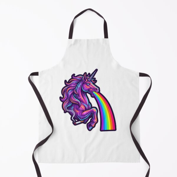 Item preview, Smoking Unicorn Vomiting Rainbows 70s Van Art designed and sold by ryanguas.