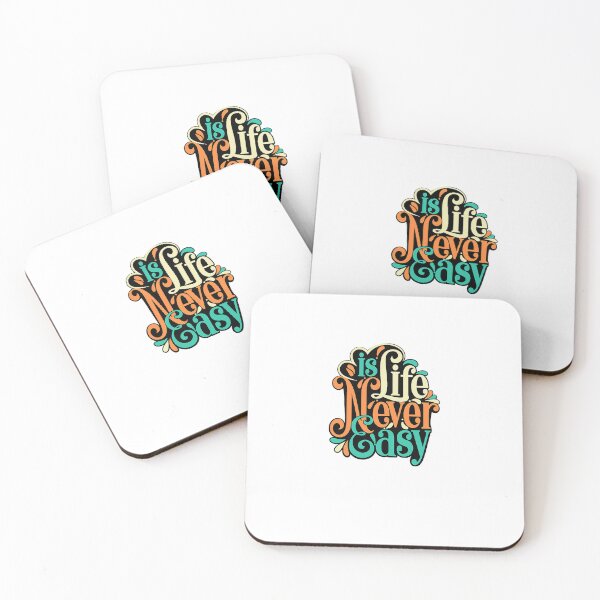 Item preview, "Life Is Never Easy – Retro Inspirational Typography Sticker" designed and sold by Maanvir.
