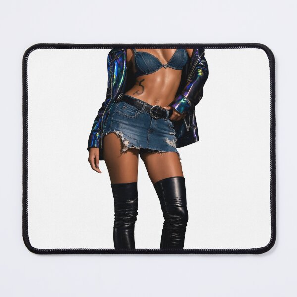 Item preview, Woman in Lingerie and Leather Boots Posing Confidently Isolated on Transparent Background designed and sold by Creative88Art.