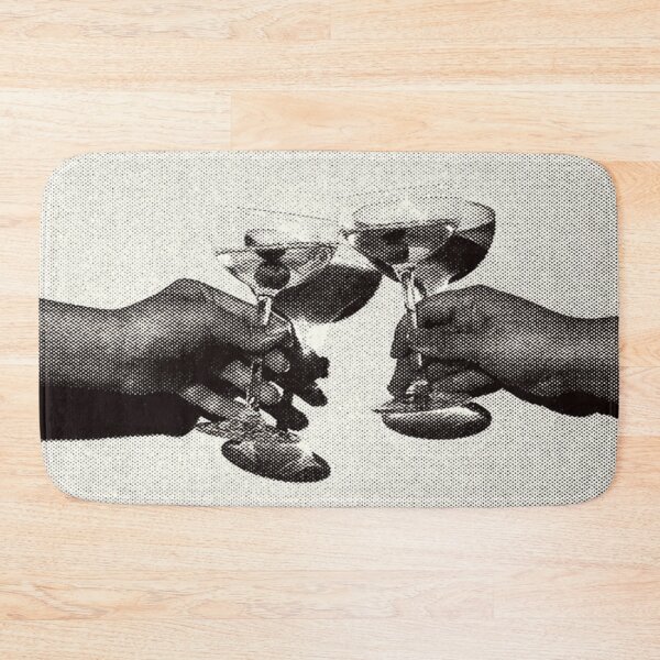 Item preview, Poster Black White Martini Glasses Vintage News Print designed and sold by Nicole-gibson.