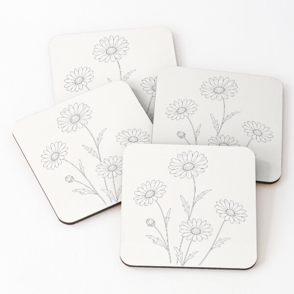 Item preview, Minimalist Daisy Flower Line Drawing designed and sold by Owcomm.