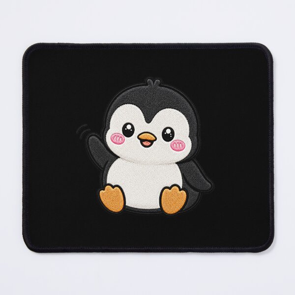 Item preview, Cute Waving Penguin Embroidery Patch Kawaii Design designed and sold by ColorSplash123.