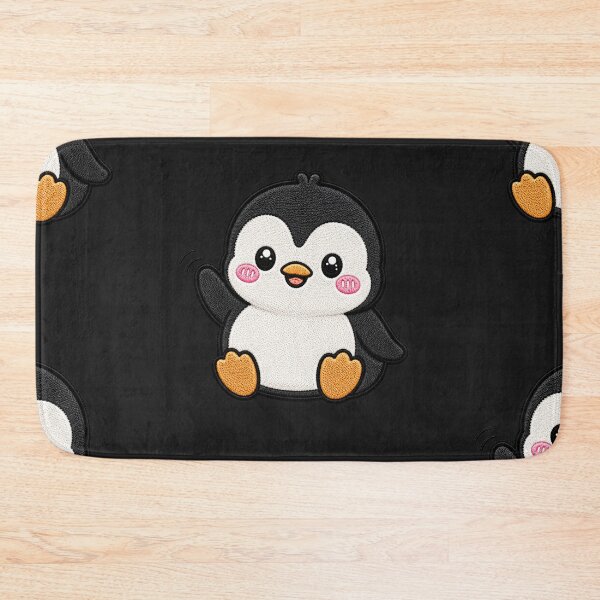 Item preview, Cute Waving Penguin Embroidery Patch Kawaii Design designed and sold by ColorSplash123.