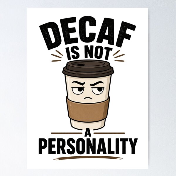 Item preview, Decaf Is Not A Personality Coffee Humor designed and sold by Nawi32.