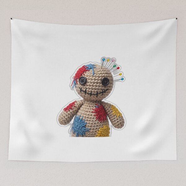 Item preview, Smiling Voodoo Doll Crochet Amigurumi Dark Humor designed and sold by ryanguas.