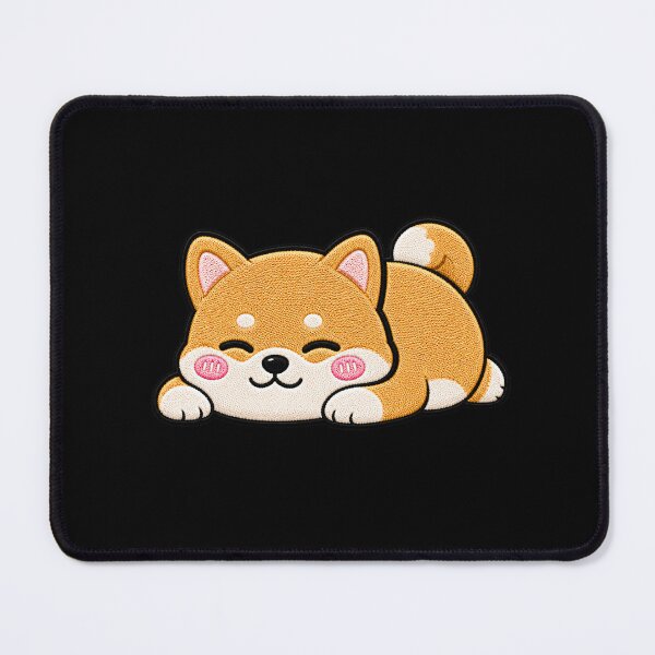 Item preview, Cute Lazy Shiba Inu Embroidery Patch Kawaii Design designed and sold by ColorSplash123.
