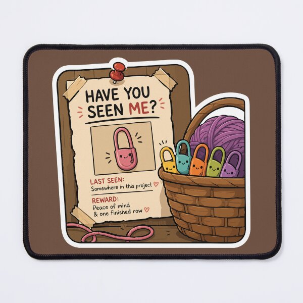Item preview, Have You Seen Me? Funny Stitch Marker Crochet designed and sold by SimplePoDesign.