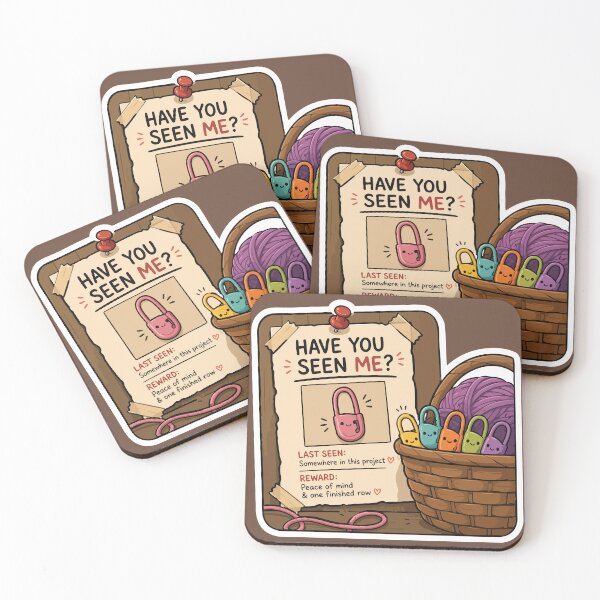 Item preview, Have You Seen Me? Funny Stitch Marker Crochet designed and sold by SimplePoDesign.