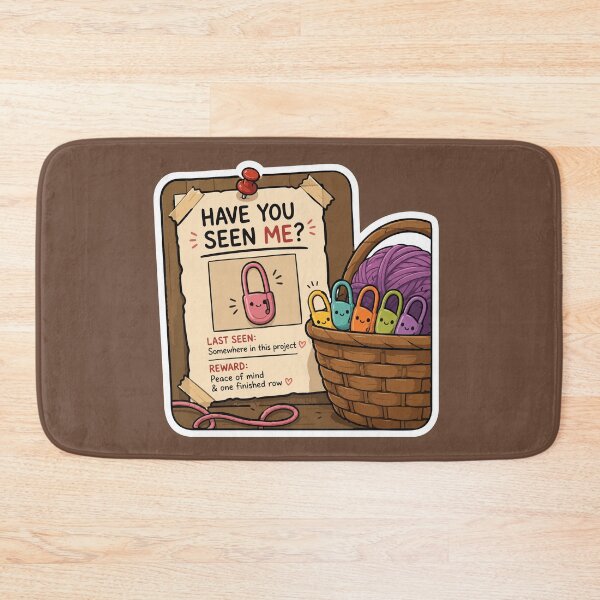 Item preview, Have You Seen Me? Funny Stitch Marker Crochet designed and sold by SimplePoDesign.