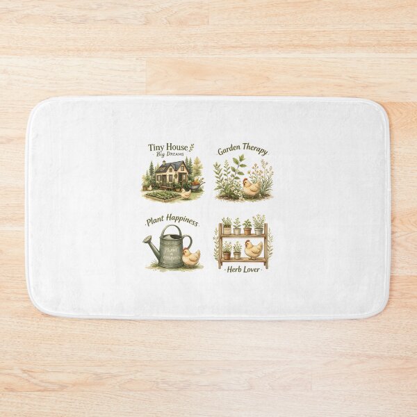 Item preview, Cozy Tiny Cottage Botanical Watercolor designed and sold by Spirit of Siam.