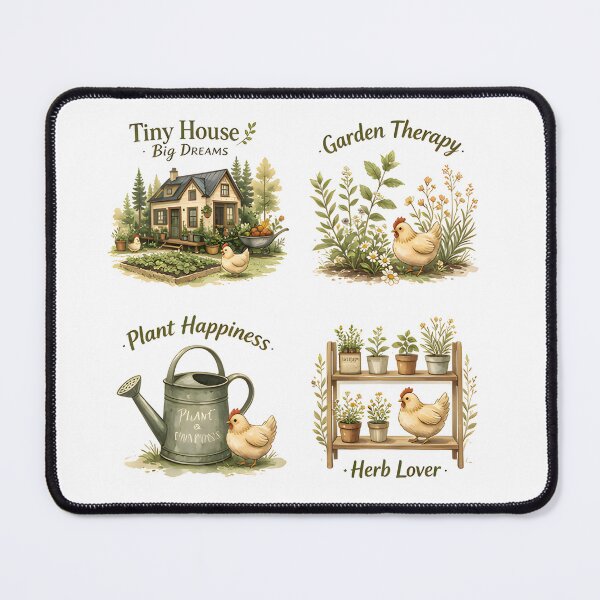 Item preview, Cozy Tiny Cottage Botanical Watercolor designed and sold by Spirit of Siam.