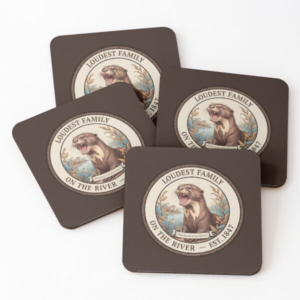 Item preview, Loudest Family on the River Otter Humor Badge designed and sold by CalmCapy Co.