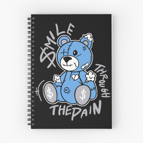 Item preview, Smile Through the Pain Blue Teddy Bear Streetwear Graphic Shirt designed and sold by Cleckchave.