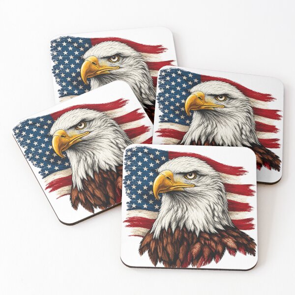 Item preview, American Bald Eagle with USA Flag | Patriotic Freedom Bird Graphic designed and sold by The D Edition.