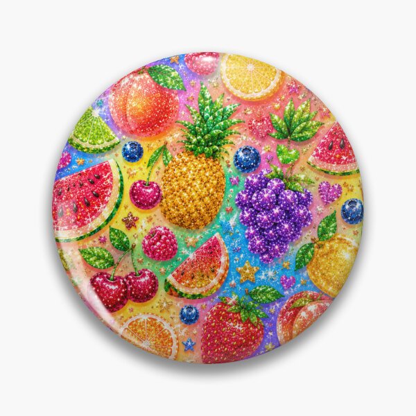 Item preview, Glittery Mixed Fruits Seamless Pattern Fruit Print designed and sold by Aramdesing.