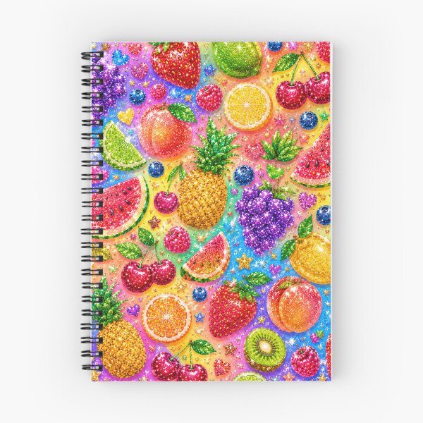 Item preview, Glittery Mixed Fruits Seamless Pattern Fruit Print designed and sold by Aramdesing.