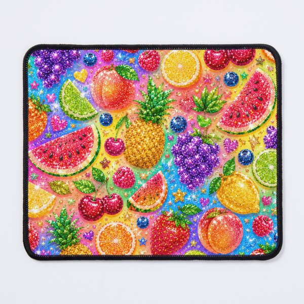 Item preview, Glittery Mixed Fruits Seamless Pattern Fruit Print designed and sold by Aramdesing.