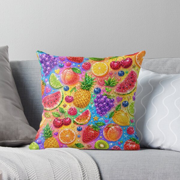 Item preview, Glittery Mixed Fruits Seamless Pattern Fruit Print designed and sold by Aramdesing.
